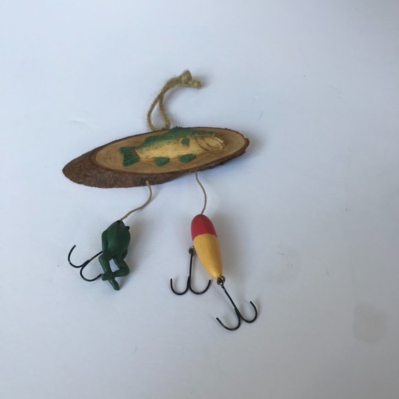 Fish Ornament Frog Sinker Lures Retro Christmas - Picture 8 of 8